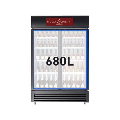 China COMPRESSOR Commerical Reach-in Glass Door 2 Display Fridge For Beverage for sale