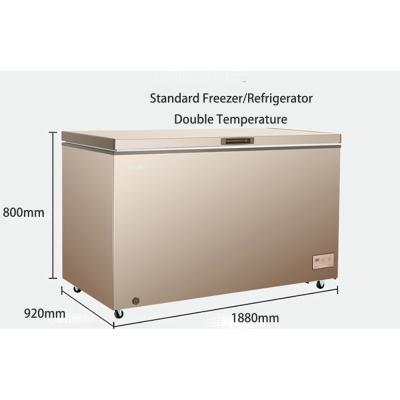 China Eco - Friendly Double Temperature Horizontal Refrigerators Ice Cream Freezer Commercial for sale