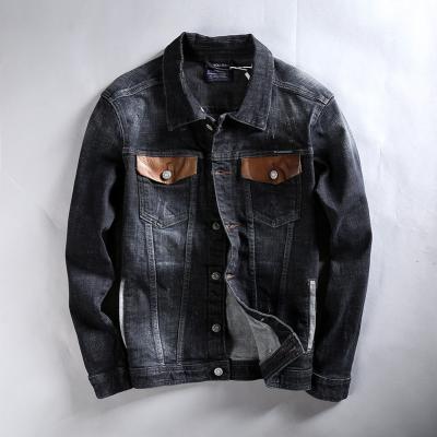 China Viable Jacket Jean Men, Custom Men Jean Jacket Wholesale, Denim Jacket Men Motorcycle 88001B Simple Black for sale