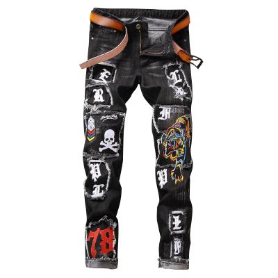 China Color Fade Proof 5081Wholesale Embroidery Mens Jeans Monkey Wash Denim Jean Motorcycle Pants for sale