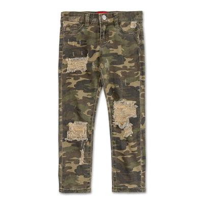 China Custom Style Jeans For Man Military Camouflage Color Fade Proof YUEGE New Ripped Distressed Denim Pants for sale