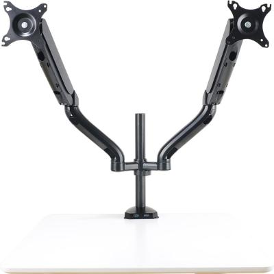 China Monitor size can be VESA 75*75mm/100*100mm freely adjustable metal LCD monitor arm for sale