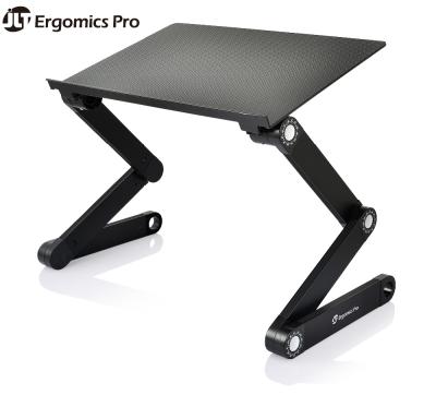 China Bed Laptop Tray Physical Channels (Height) Ergonomic Notebook Table Desk Table Stand Notebook Adjustable Portable Aluminum Desk TV Laptop Stand with Mouse Pad for sale