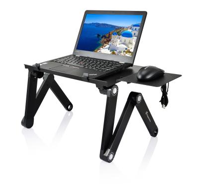 China (Size) Amazon Adjustable Adjustable Laptop Stand Riser Notebook Stand with Mouse Pad and USB Fans for sale