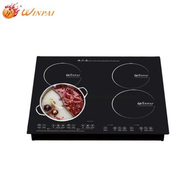 China Built In Four Heads Comercial Induction Cookers Top Built In Hot Pot Induction Cooker for sale