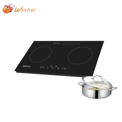 China Hotel Kitchen Kitchen Electric Double Stove 4000W Double Head Induction Hotpot Hotpot Induction Cooker for sale