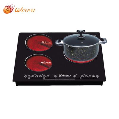 China Hotel Comercial 3 Burner Electric Ceramic Radiant Infrared Hot Plate Cooker Infrared Cooker With Oven for sale