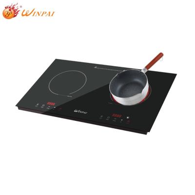 China Hotel Two Burners Induction And Ceramic Infrared Cooker Stove Built In Type Cooktops Electric Induction Cooker for sale