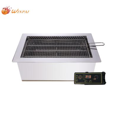 China Easily Assembled Portable Indoor BBQ Grill Home Grill Table Built In Korean Electric Grill BBQ Grill Korean for sale