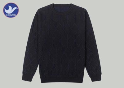 China Fancy Geometric Knitting Men's Knit Pullover Sweater Long Sleeves Casual Clothing for sale