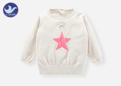 China Cotton Spring Knitwear Girls Pullover Sweaters Star Intarsia Knitting Pattern for sale