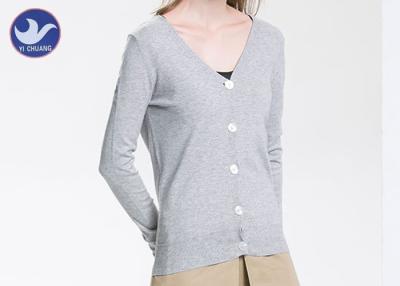 Chine Les chandails de cardigan du Knit de femmes avant/arrières de décolleté en V boutonne de brefs tricots pour le printemps/automne  à vendre