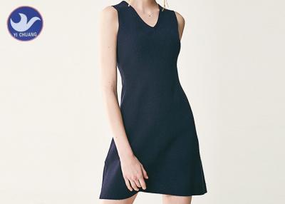 China De geknepene Sleeveless Taille breit Kleding, Zwarte Gebreide de Verbindingsdraadkleding van Vrouwen voor de Zomer Te koop