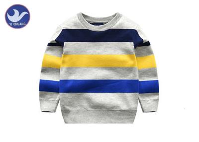 China Kid Stripes Boys Knit Pullover Sweater Crew Neck For Spring / Fall / Winter for sale