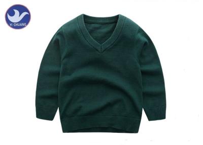 China Basic V Neck Boys Knit Pullover Sweater for Student / School Knitwear for sale