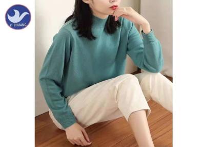 China Suéter básico del jersey del invierno de las mujeres del color sólido del suéter de las lanas de las señoras del cuello alto en venta