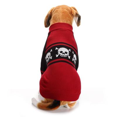 China Halloween Pet Clothes Skull Head Dog Cat Teddy Sweater Big Dog Sweaters for sale