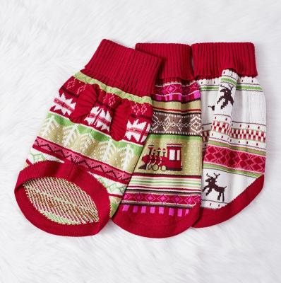 China Gebreide de Sweater van Doggie van het Kerstmishuisdier kleedt het Patroon van het Sneeuwvlokkenrendier Te koop