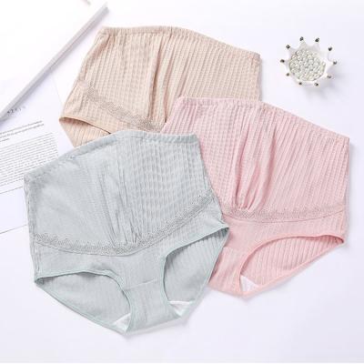 China High Quality Ribs Cotton Maternity Panties Adjusted High Waist Pregant Panties Highly Stretchable And Comfortable for sale