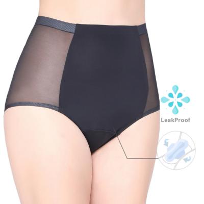 China Mesh 4 Layers Period Panties EU Size High Waist High Absorbent Leak Proof Menstrual Panty for sale