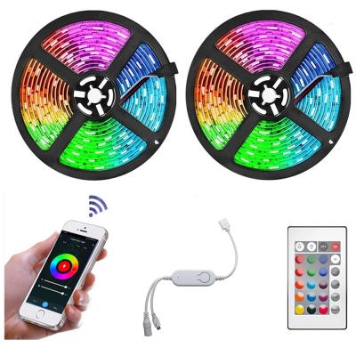 China High IP65 IP20 SMD 5050 DC12V Wifi Light Waterproof Remote Controller Decoration Music Adapter RGB Led Strips 10m for sale