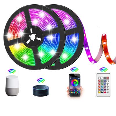 China Decoration China Best Price 5050 RGB Led Strip Programmable Pixel PCB IP20 5m 2 Year Warranty WIFI Smart Led Strip for sale