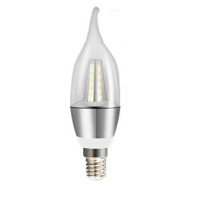 China Hotel Led Indoor Warm Cold White Light 5W LED Lamp Bulb E14 E27 LED Candle Bulb Home Decor AC 175-265V for sale