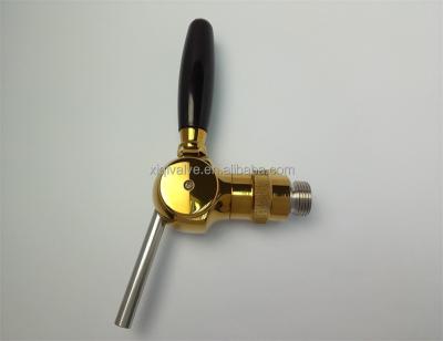 China Sustainable Brass Gold Plated Beer Ball Faucet for sale