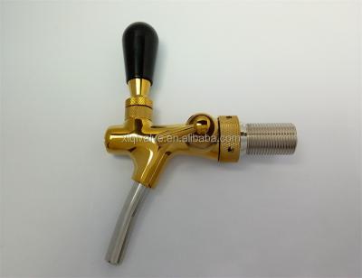 China Gold Flow Control Sustainable High Grade Beer Tap Brass Beer Taps for sale