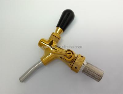 China Sustainable PVD Brass Gold Plated Beer Taps With Compensator for sale