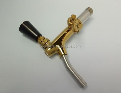 China Sustainable Brass Material PVD Gold Plated Beer Taps With Compensator XQ-2006-1 for sale