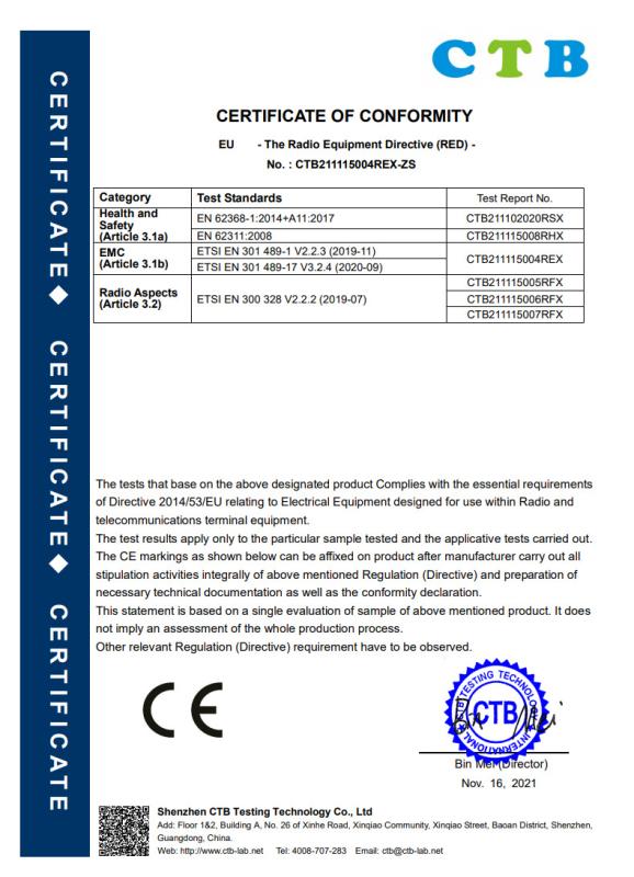 CE - Beijing Robint Technology Co., Ltd.