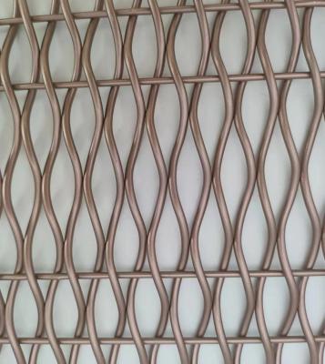 Cina Rose Gold Steel Weave Architectural Woven Wire Mesh With Painting For Railing in vendita