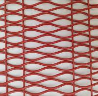 China Iso9001 Architectural Woven Metal Mesh Red Decorative For Room Divider en venta