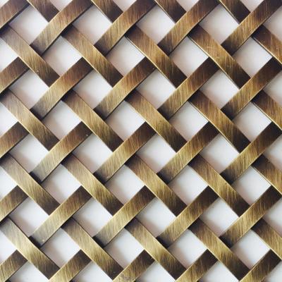 China 30m Length Stainless Steel Architectural Mesh Modern Architecture Antique Brass Plated Wire for sale