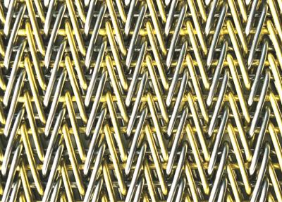 China SS316 Brass Weave Spiral Mesh Belt 3m for sale