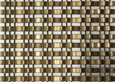 China 13ft Woven Painted Bronze Wire Mesh For Building Facade for sale