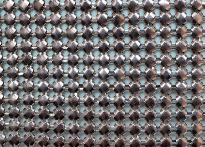 China SGS Chainmail Materiële Geweven Duidelijk van Metaalmesh curtain silver sequin cloth Te koop