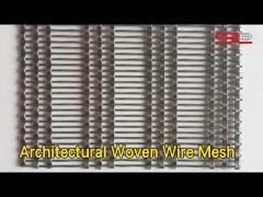 SS304 Architectural Woven Wire Mesh Partition Flexible Natural Colour