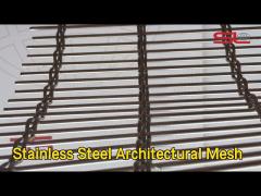 Metal Stainless Steel Architectural Mesh Cladding Free Oil For Construction