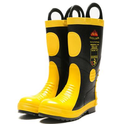 China Factory direct fire protection rubber steel toe waterproof and fire protection windproof rain boots for sale