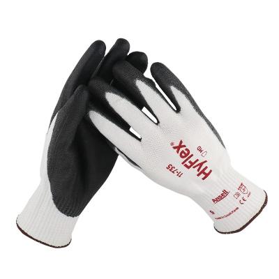 China Tear-Resistant Abrasion-Resistant Oil-Resistant Dirt-Resistant Work Safety Reusable Construction Hand Anti-Cut PU Mitt for sale