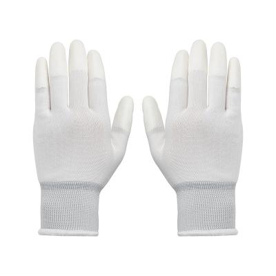 China Finger Fit Selling Safety Mitt Nylon Skin-Friendly Warm Anti-Slip PU Coated Finger Mitt For Work Protection for sale