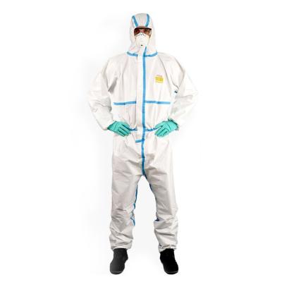 China Strong Properties High Quality Low Price Professional White Barrier Coverall Work Protective Suit Clothing for sale