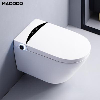 China Flip Wall Hung Automatic Flush Toilet Seat Automatic Operation Smart Home Bidet Toilet Seat Cover Automatic Toilet for sale