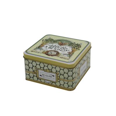 China Manufacturer Promotional Free Sample Square Tin Box As Gift Recyclable Tin Box For Candle Packaging Promotion Food Packaging for sale