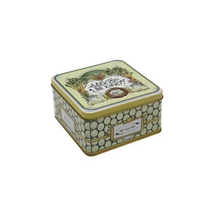 China Eco-Friendly And Recyclable Square Shaped Danish Custom Metal Butter Cookies Tin Box For Sale Cookie Tin Canister Chocolate Boxes for sale