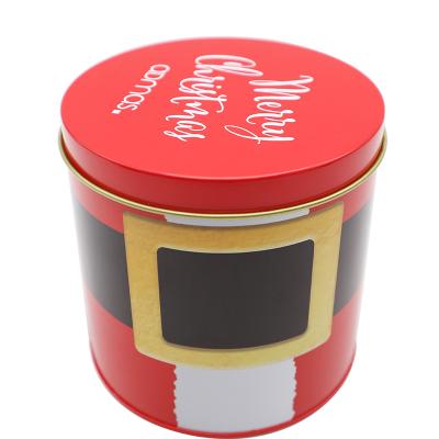 China Recyclable Custom Printed Round Empty Food Tins Box For Biscuit Cookie Candy Chocolate Packaging Box for sale