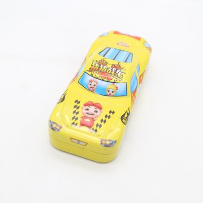 China Cute Eco-friendly and Recyclable Cardboard Pencil Case Car Shape Pencil Tin Box Metal for Kid Candy Mint Gift Seamless for sale