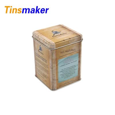 China China Manufacturer Recyclable Tea Metal Tin Packaging Box for sale